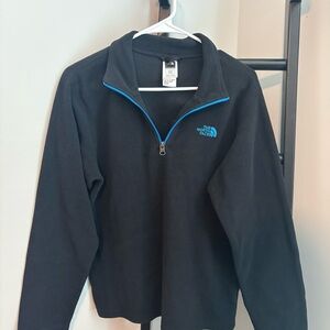 The North Face Black and Blue Quarter-Zip Fleece